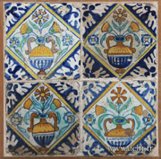 delft tile bouquet